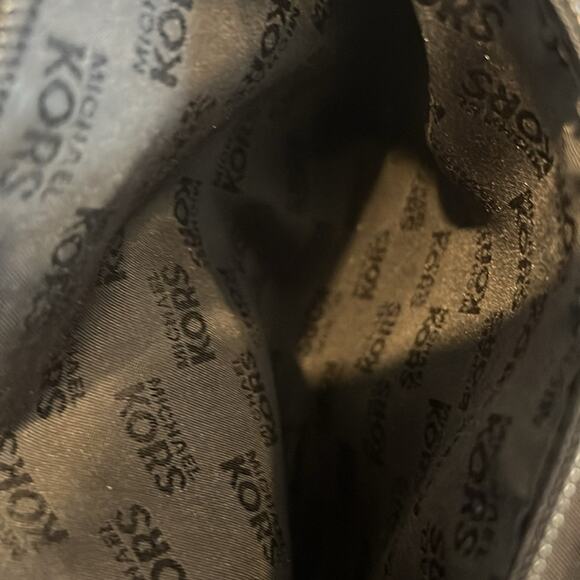 Michael Kors Nautical Navy Canvas Hobo with Brown Leather Trim - Picture 13 of 14
